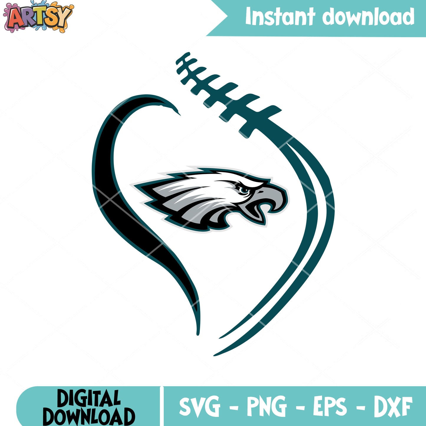 Eagles head nfl ball svg, philadelphia eagles svg, nfl football svg