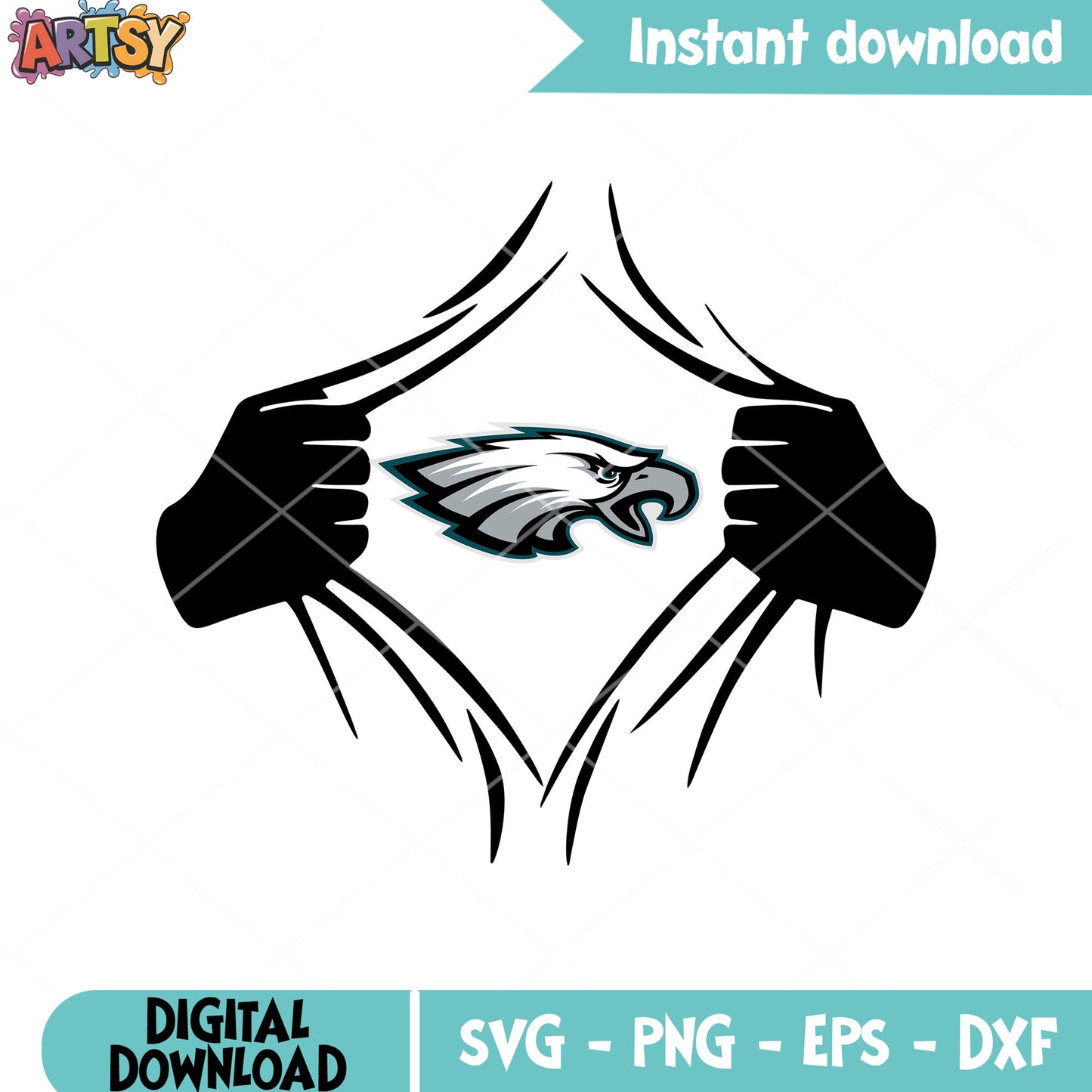 Eagles superman costume svg, philadelphia eagles svg, afc west svg