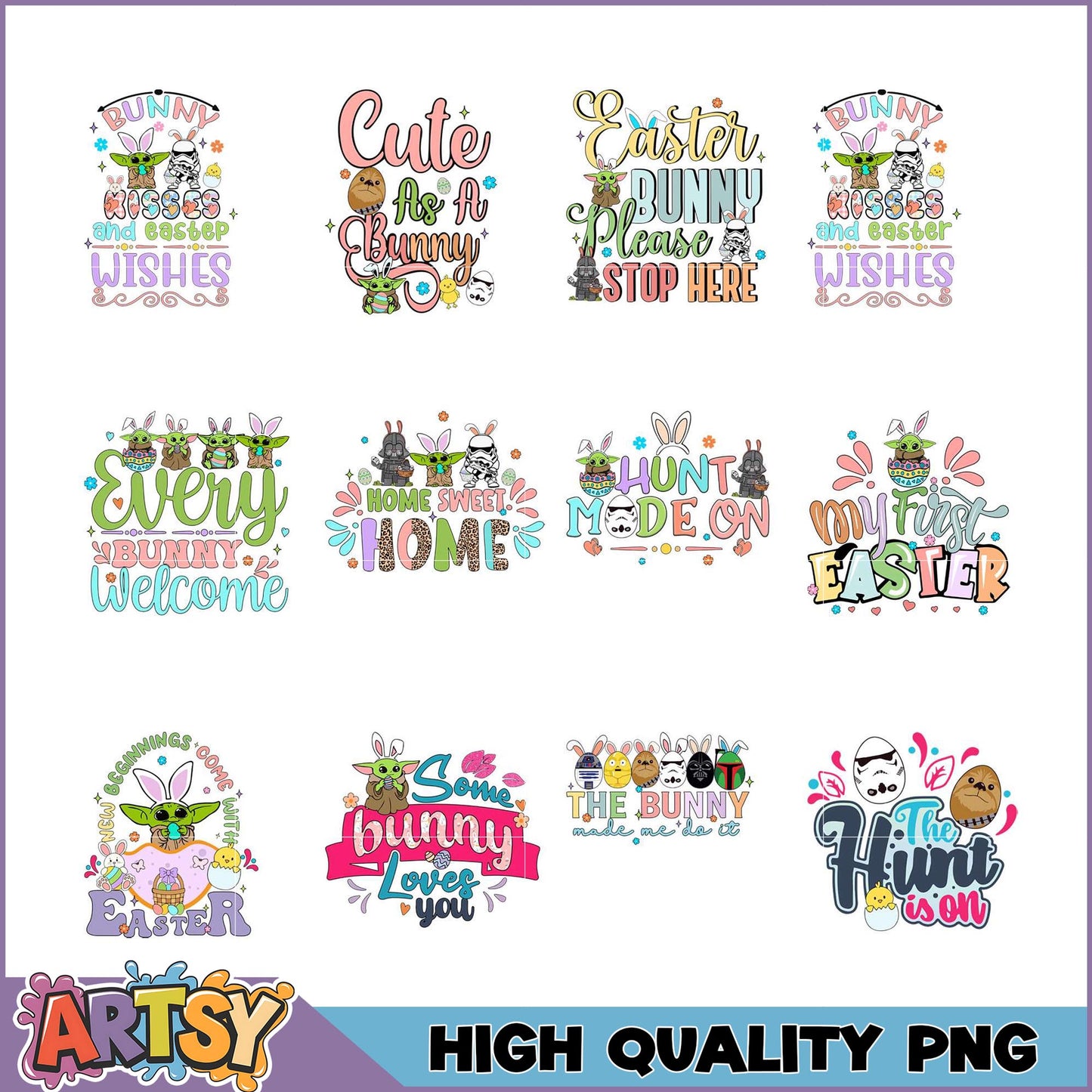 Easter Bunny PNG Bundle Cute Star Wars Designs