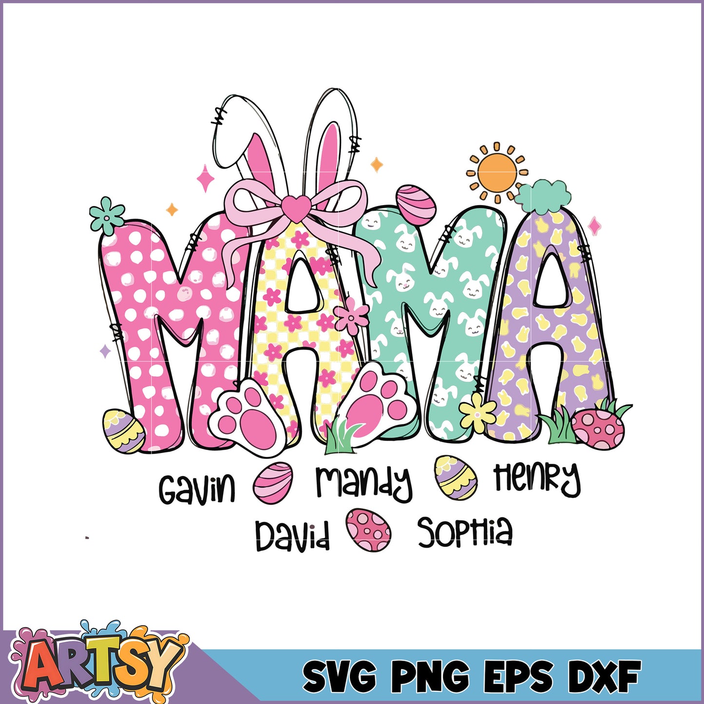 Easter Mama SVG Cut File