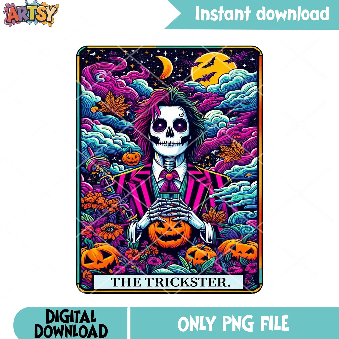 Eerie flower garden png, pinstripe suit png, halloween night png