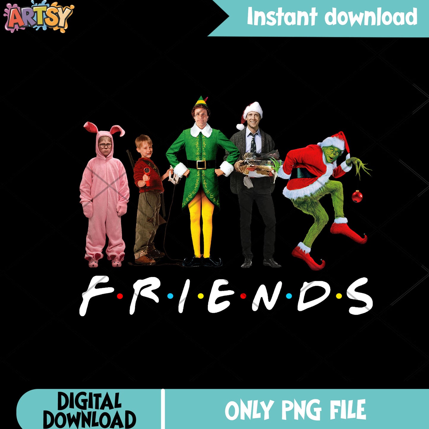 Elf and the clark grisworld png, friends tv show png, The grinch png