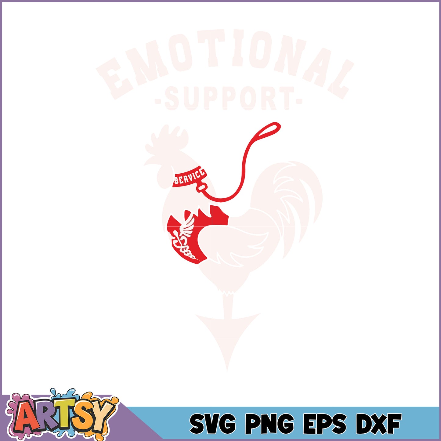 Emotional Support Chicken SVG Cut File