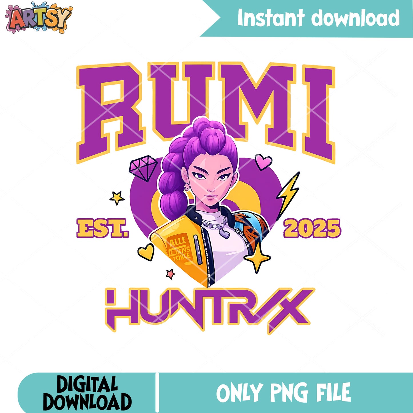 Est 2025 rumi hunters png, rumi huntrix png, kpop demon hunters png