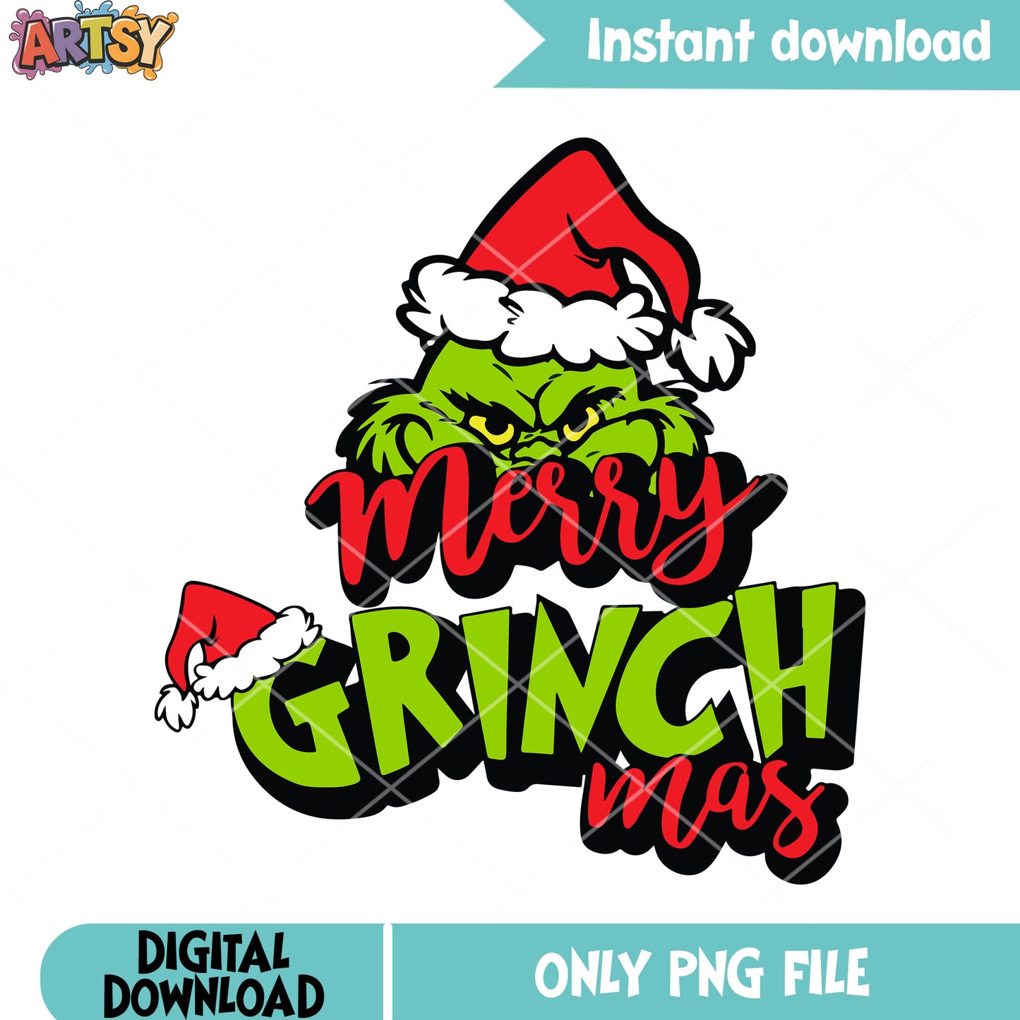 Evil grinch face santa png, grinchy png, santa claus costume png
