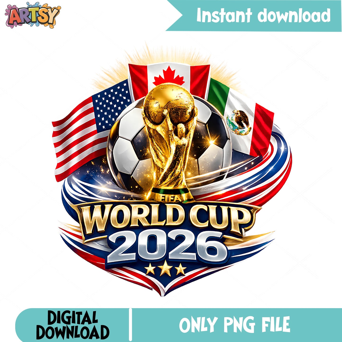 FIFA World Cup 2026 PNG, Soccer Trophy USA PNG, Football PNG