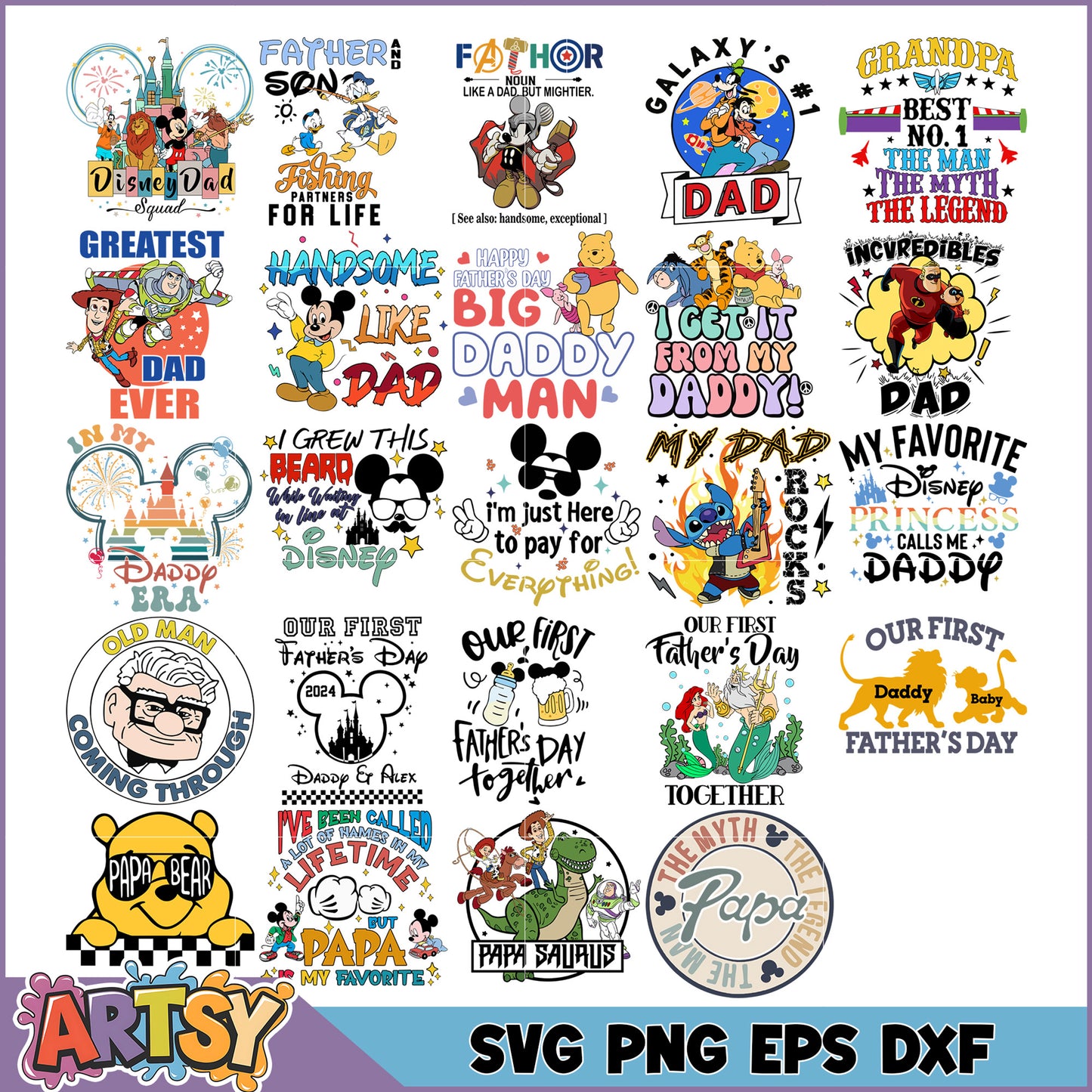 Father's Day SVG Bundle Fun Designs for Dads and Grandpas Gifts