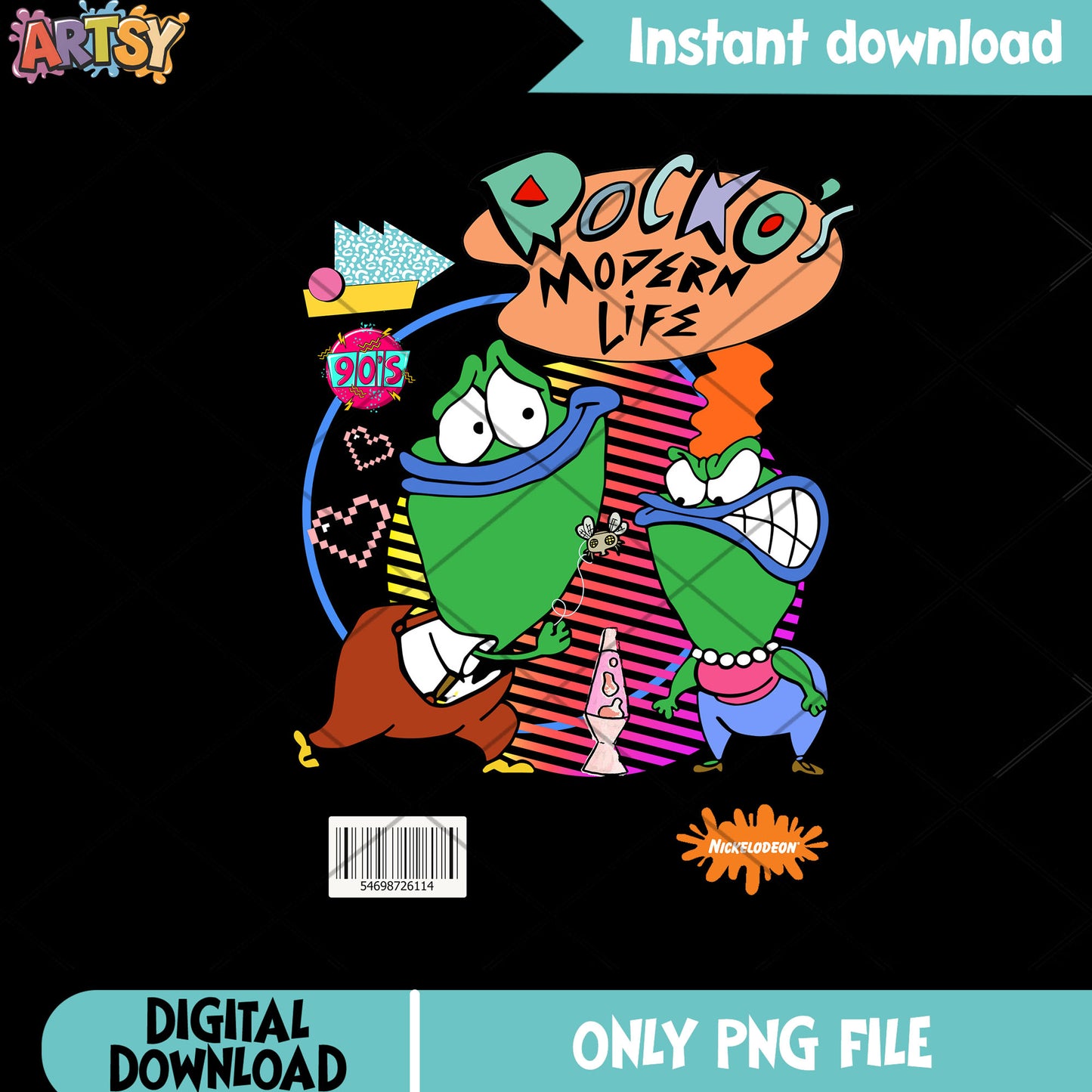 Filburt Heffe png, Rocko's Modern Life png, Retro cartoon png