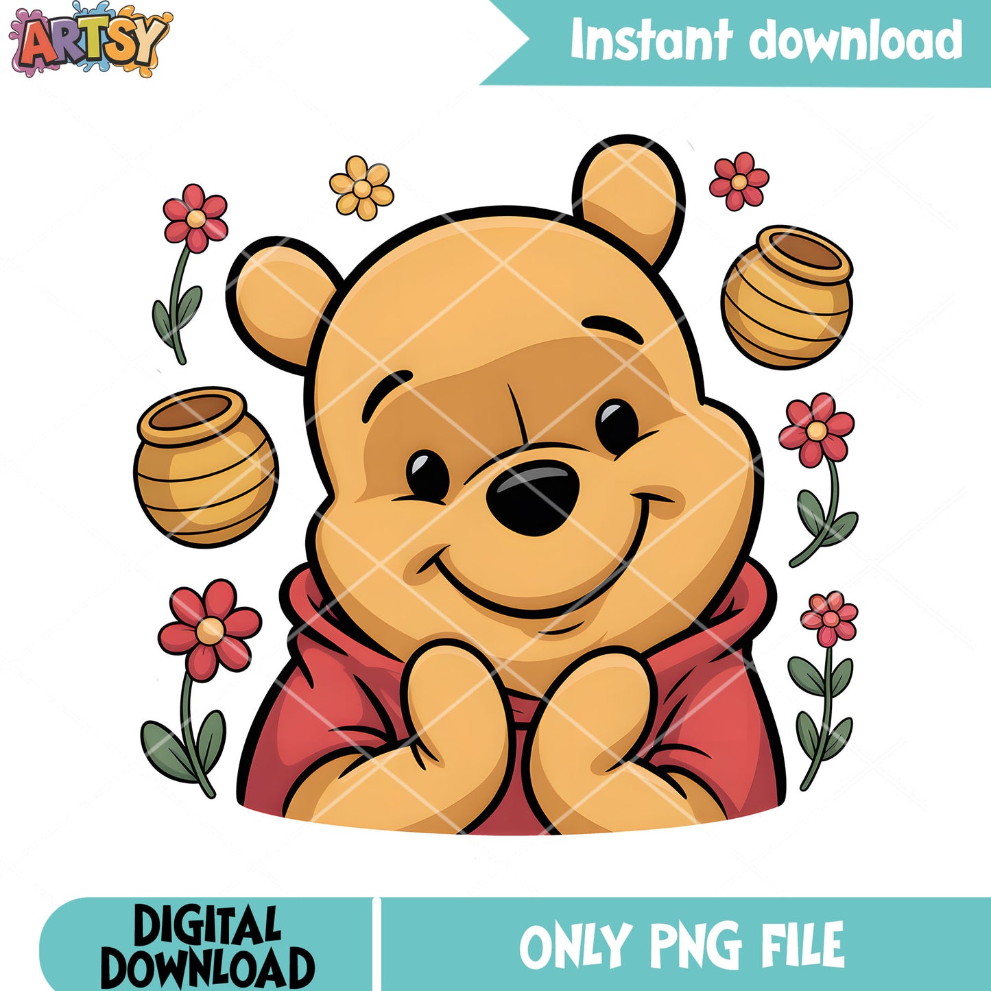 Flower and honey pooh need png, disney movies png, winnie the pooh png