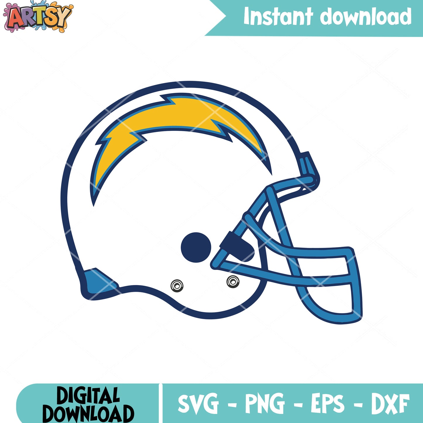 Football protect hat svg, NFL helmets svg, los angeles chargers svg