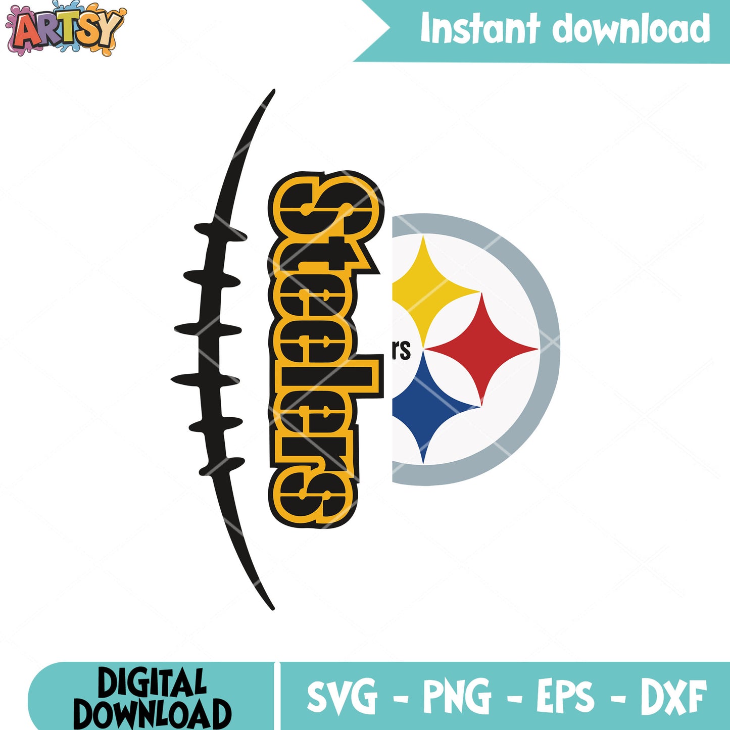 Football swirl steelers svg, north afc svg, pittsburgh svg
