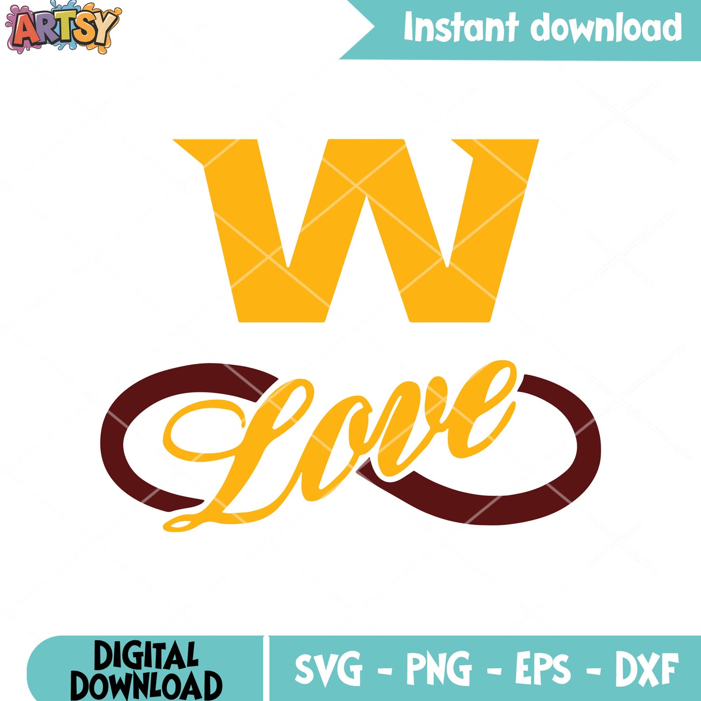 Forever love for washington svg, washington redskin svg, nfl teams svg