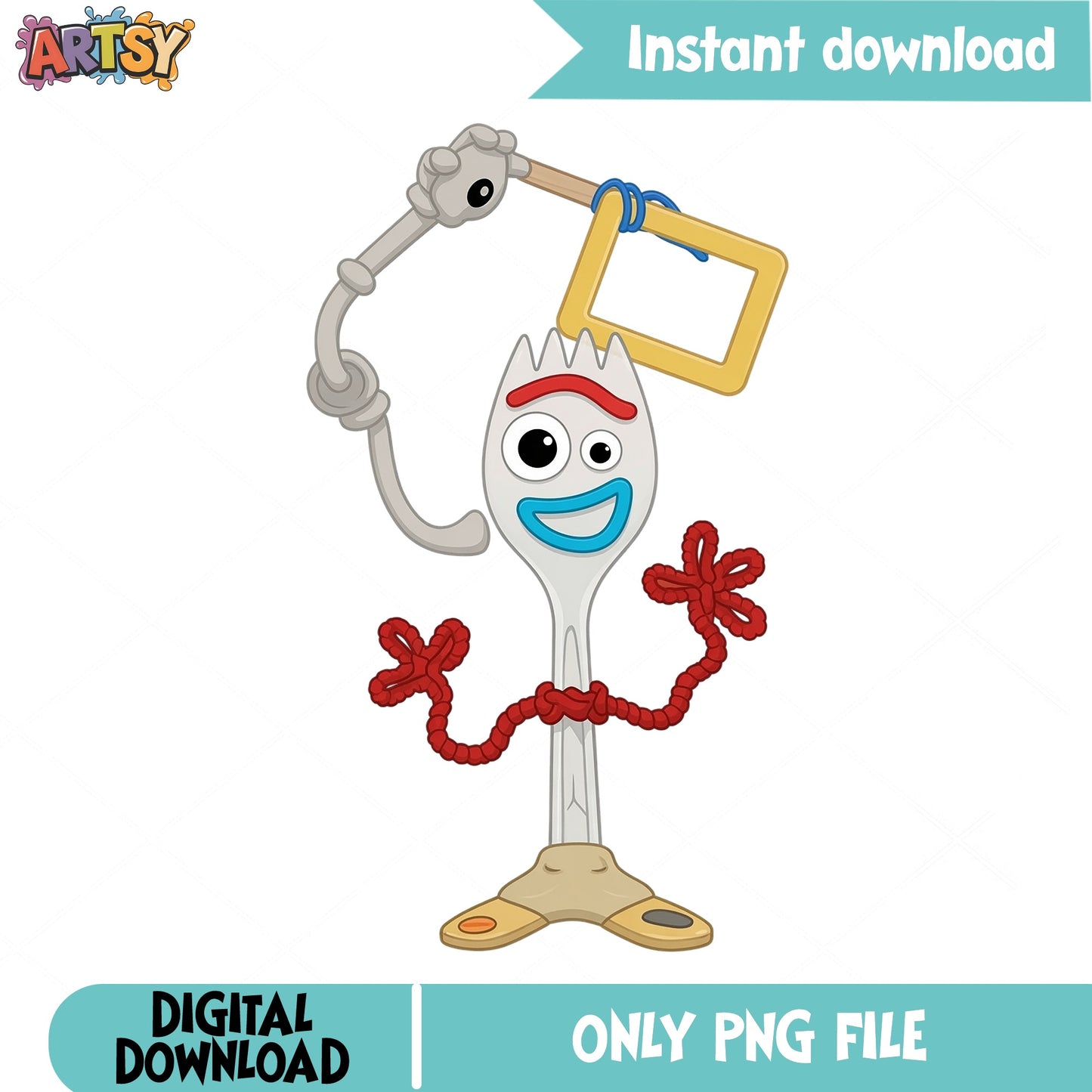 Forky Toy Story PNG, Disney Pixar Clipart, Birthday PNG
