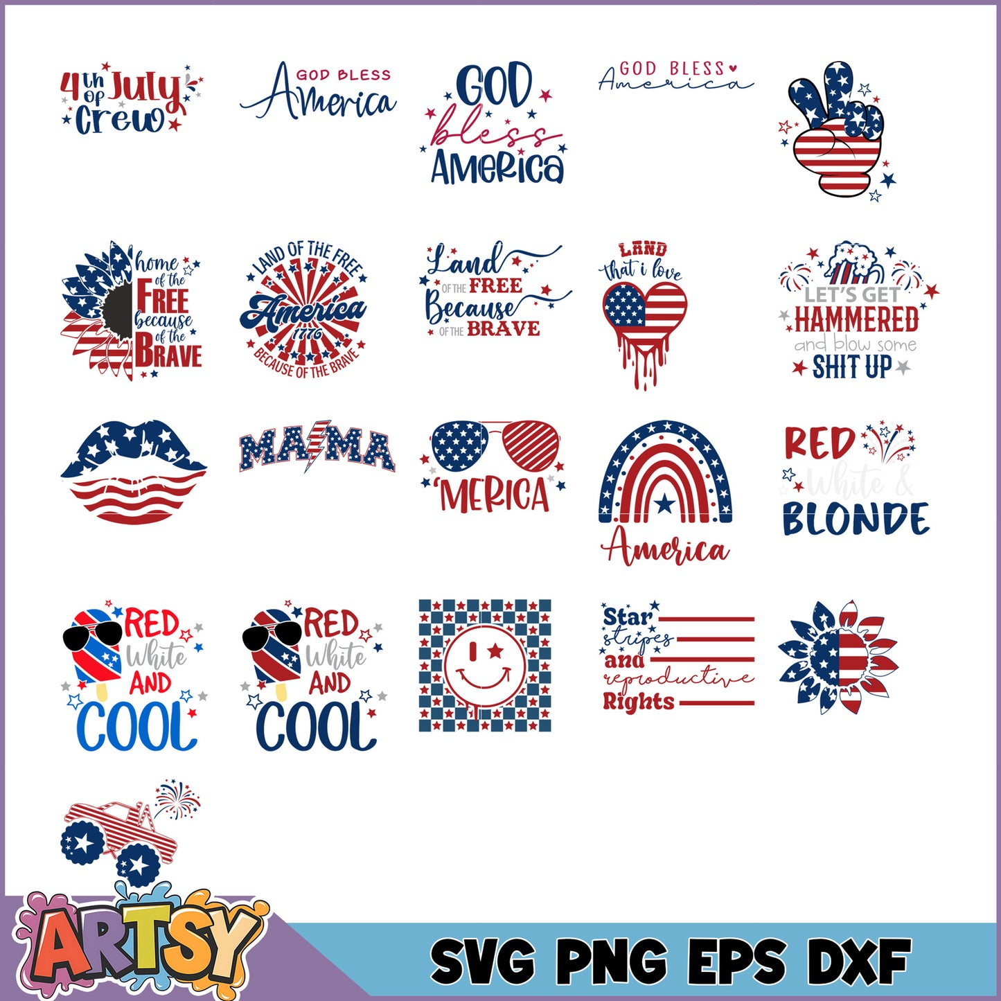 Fourth of July SVG Bundle Patriotic Designs for Celebrations