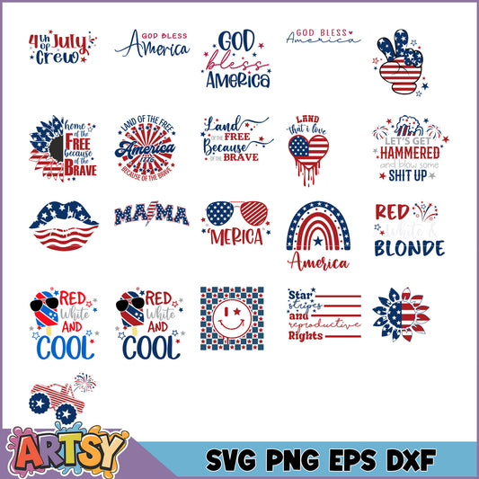 Fourth of July SVG Bundle Patriotic Designs for Celebrations