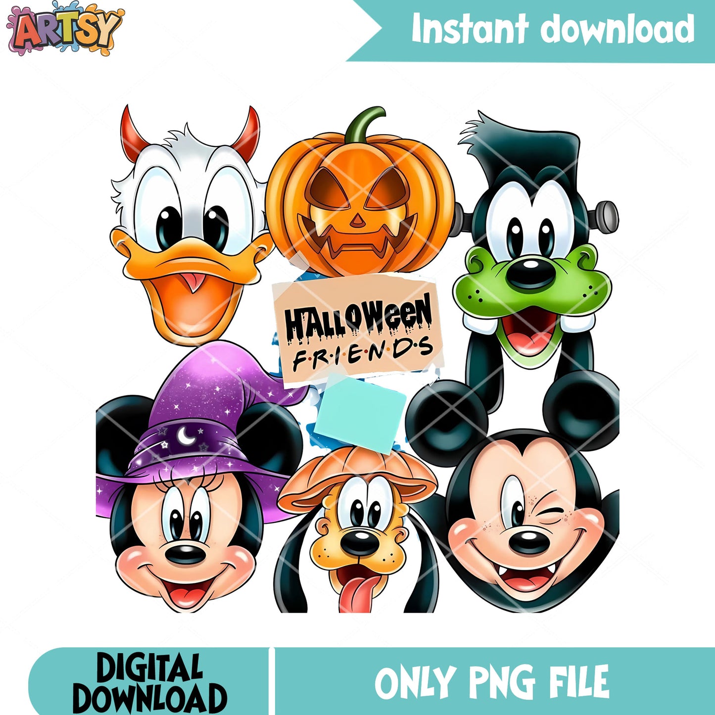 Frankenstein goofy png, jack o lantern png, disney character png