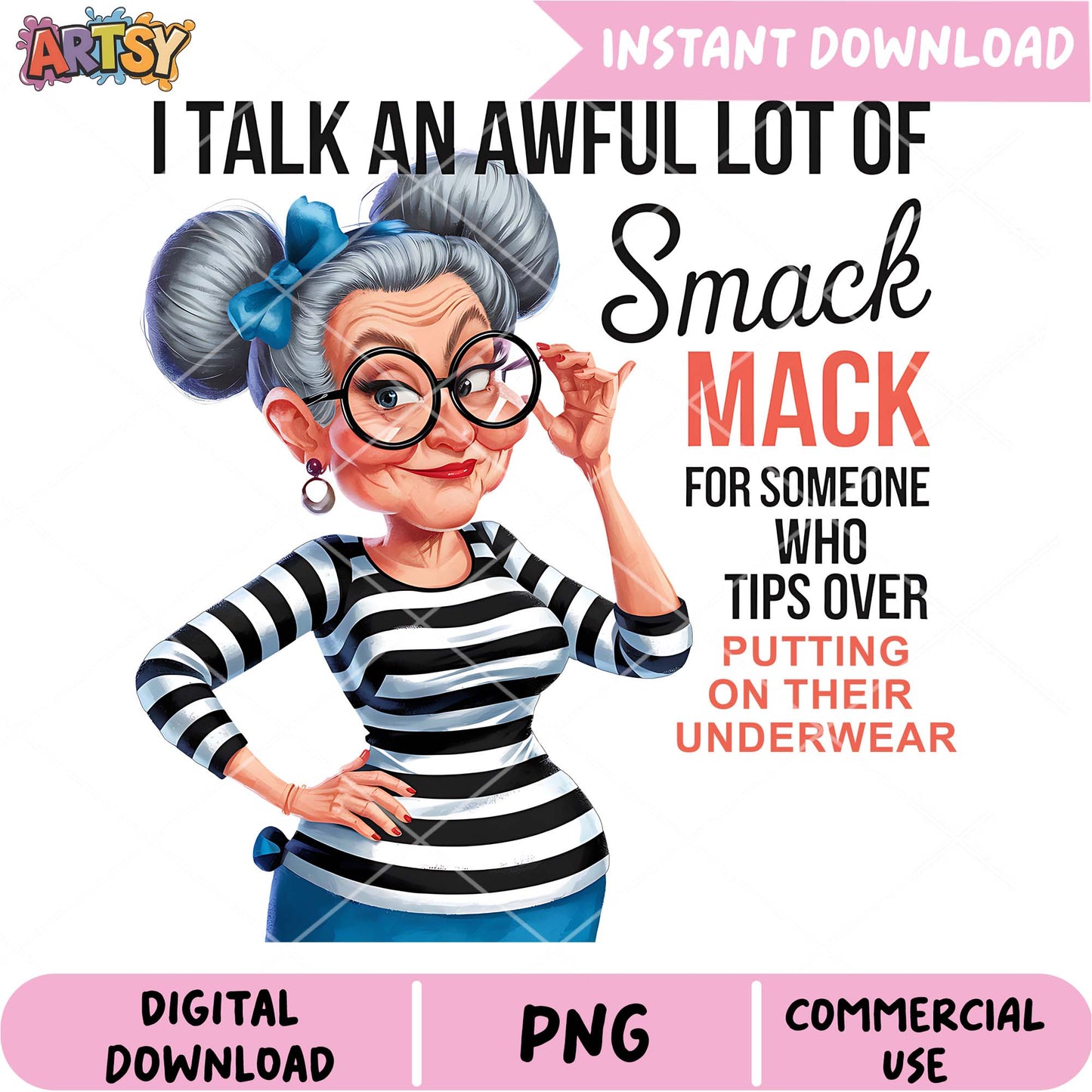 Funny Grandma PNG Sublimation Design