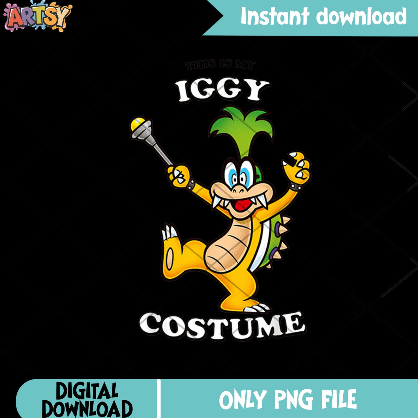 Funny Iggy super mario png, iggy beani baby png, nintendo art png