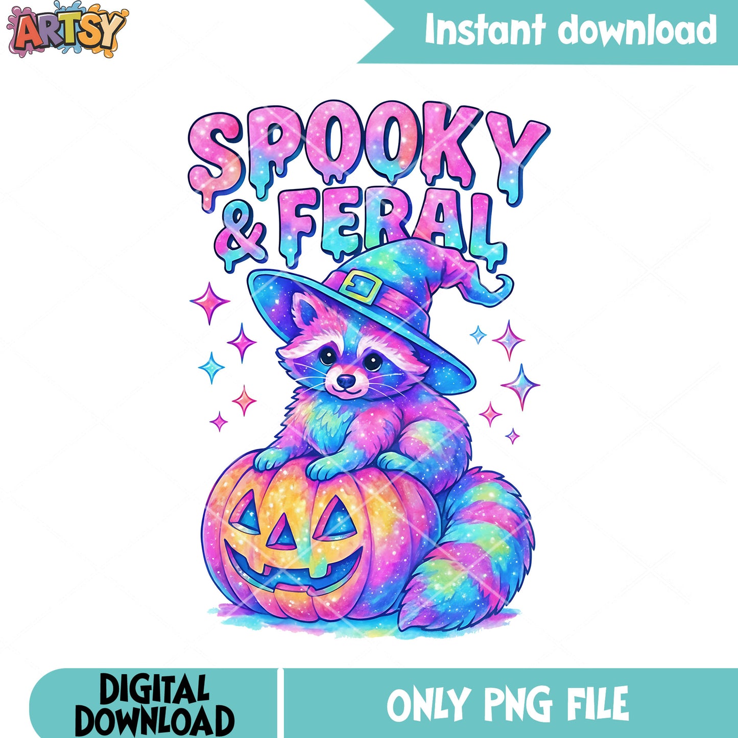 Galaxy feral halloween png, starry night png, halloween pumpkin png