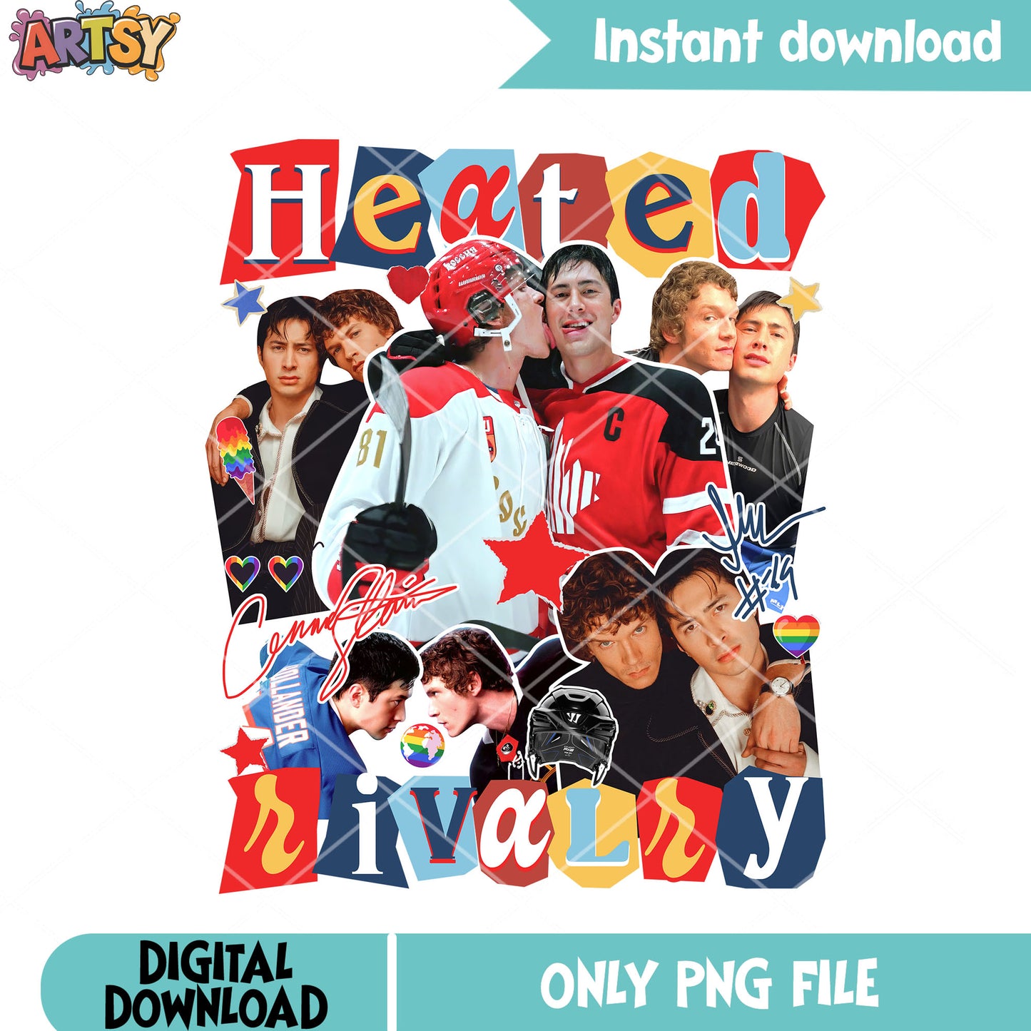 Gay rivalry poster png, ilya rivalry png, shane hollander png