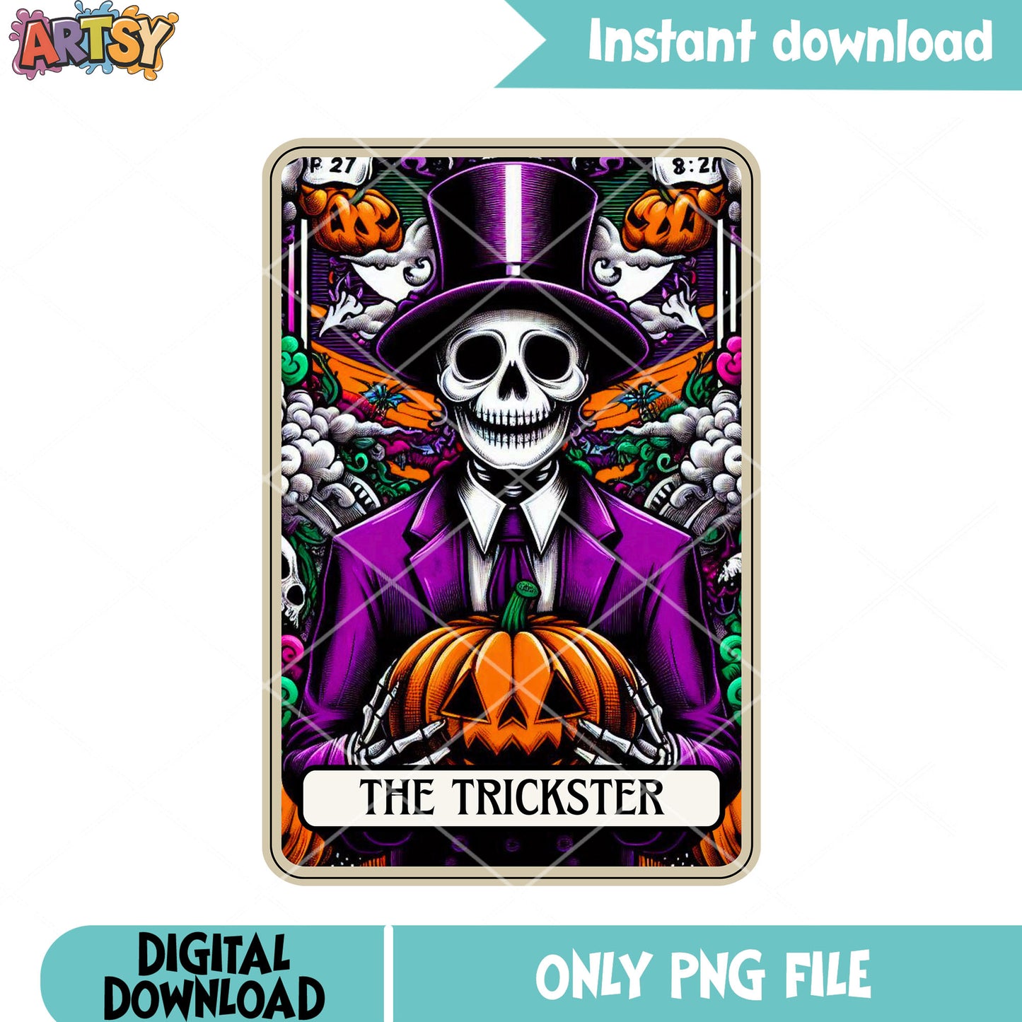 Gentle skeleton png, wicker pumpkin png, halloween night png