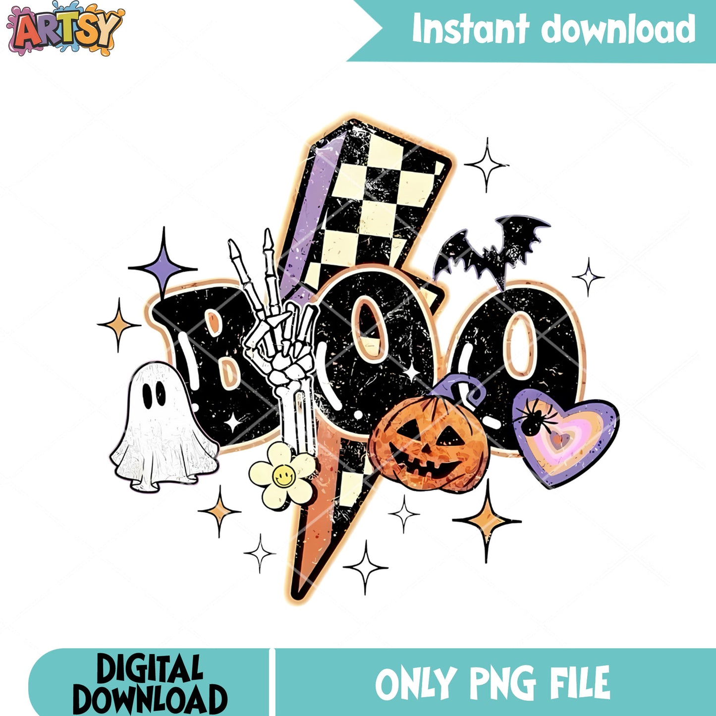 Ghost costume png, wicker pumpkin png, happy halloween png