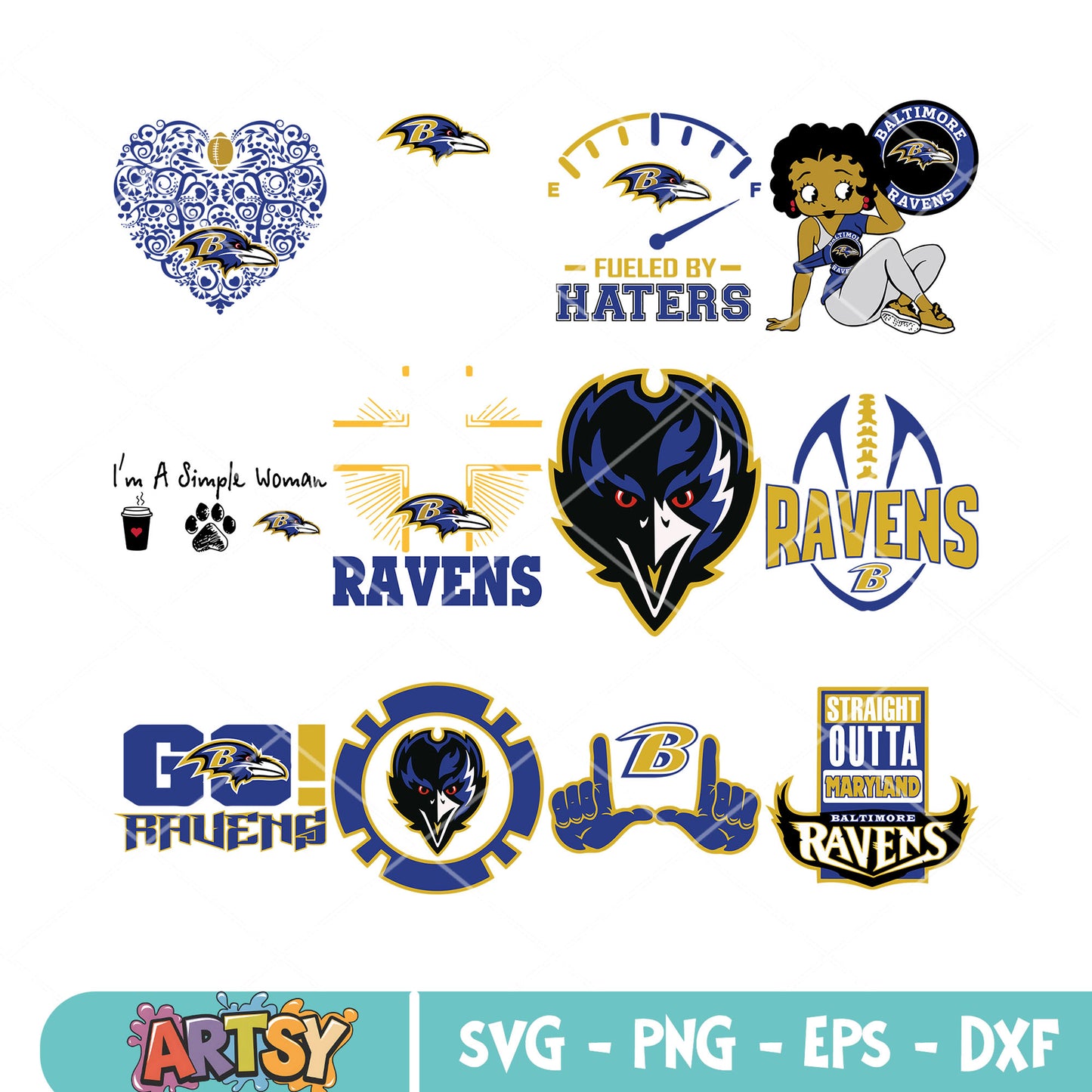God first family second raven football bundle svg, NFL football team svg