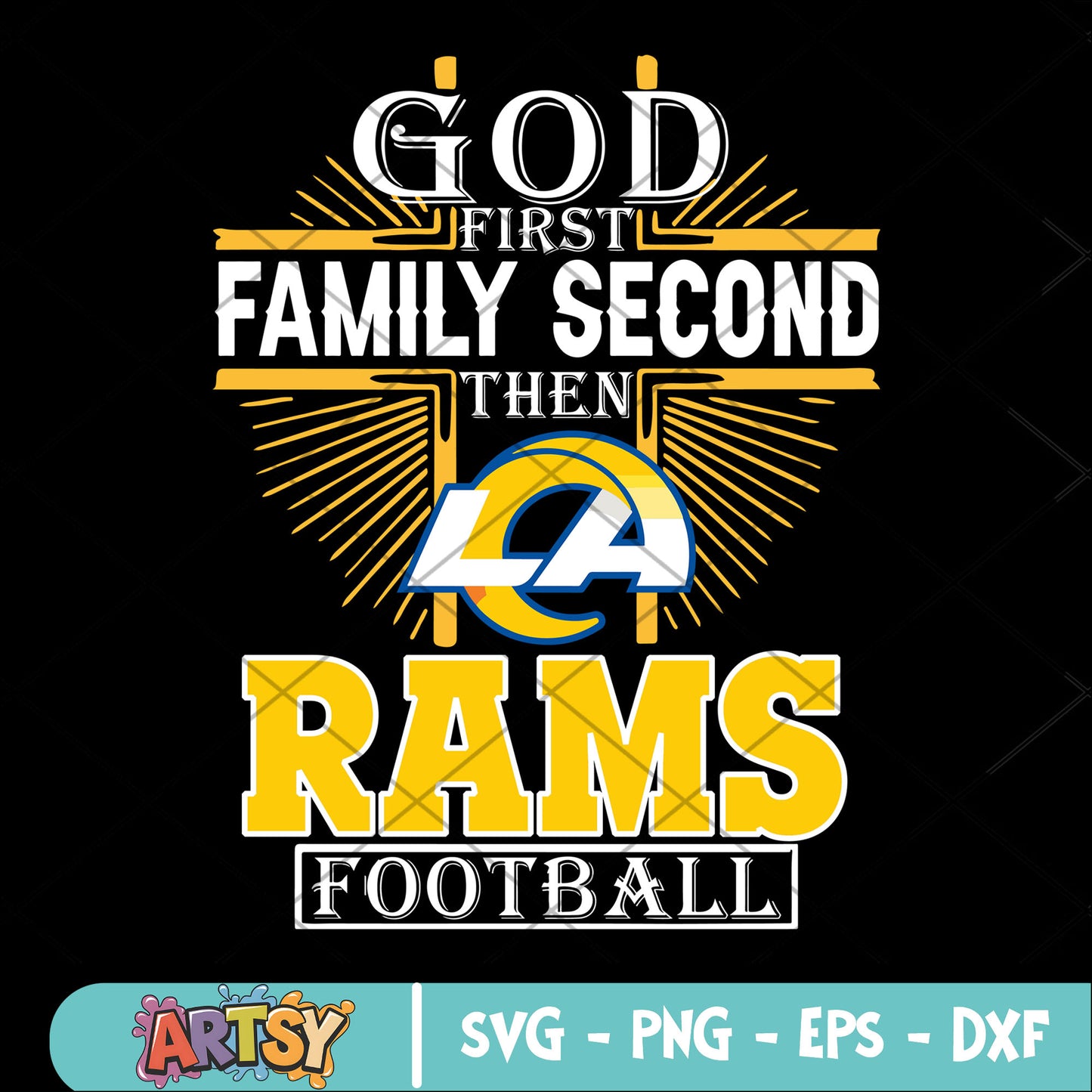 God los angeles foodball team svg, La rams svg, nfl teams svg