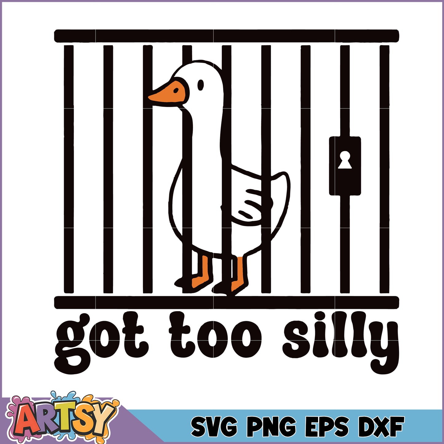 Goose in Jail SVG PNG EPS DXF