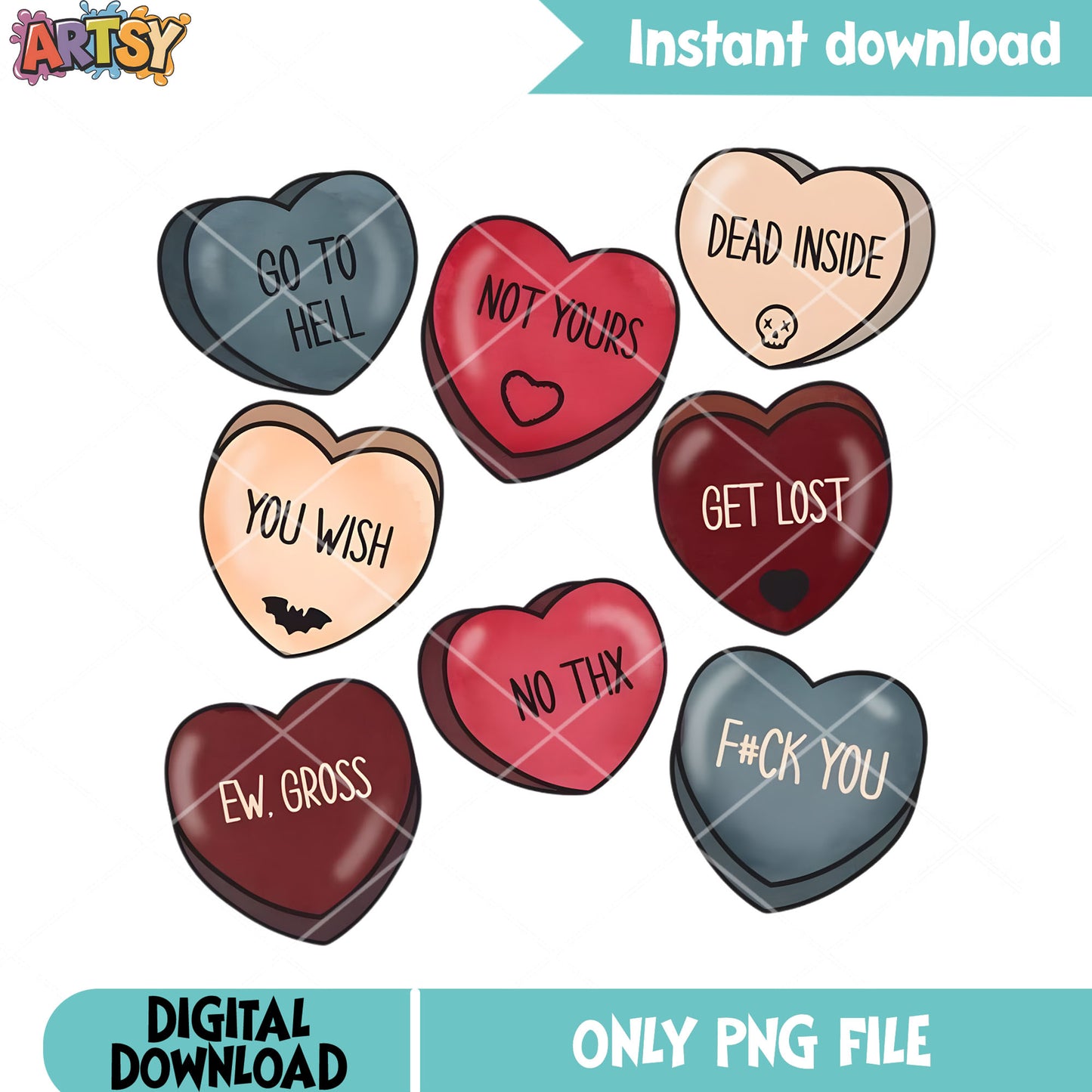 Go to hell not yours png, valentine gifts png, valentines vibes png