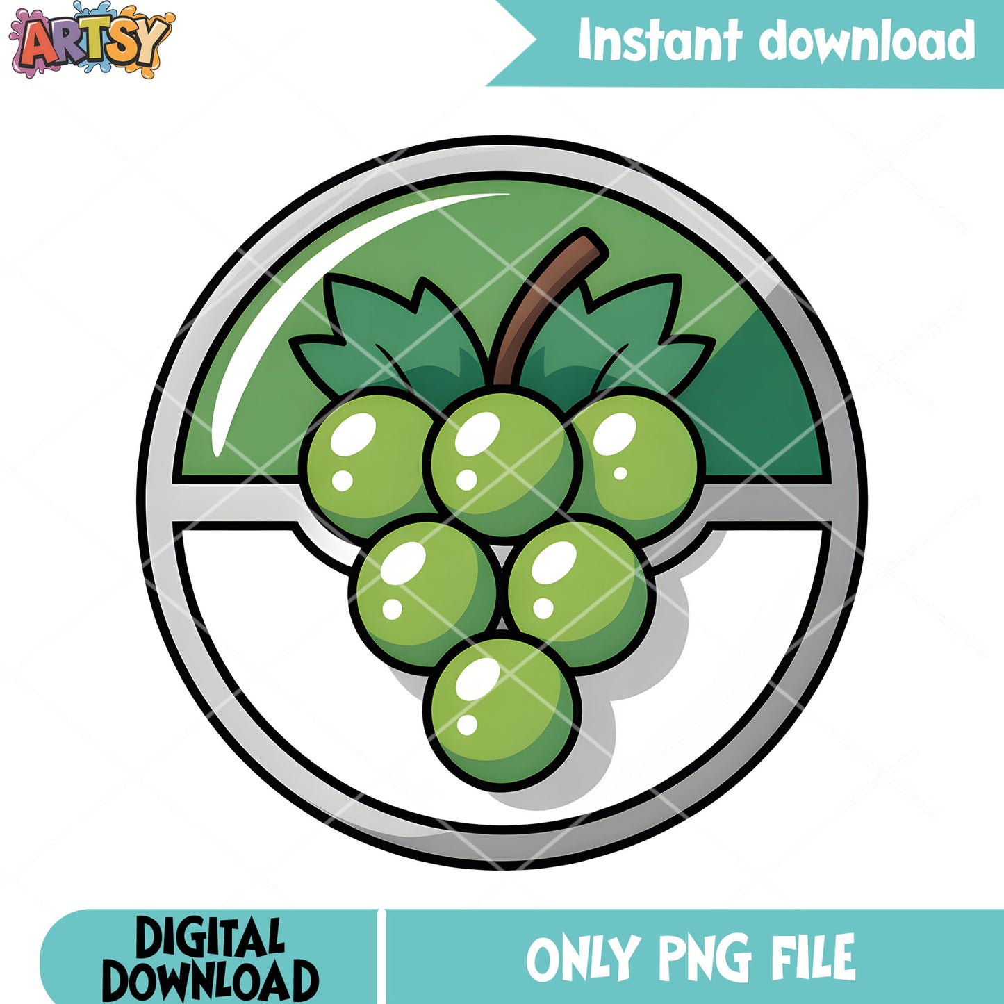 Grape pokeball poster png, fakemon png, pokemon card png