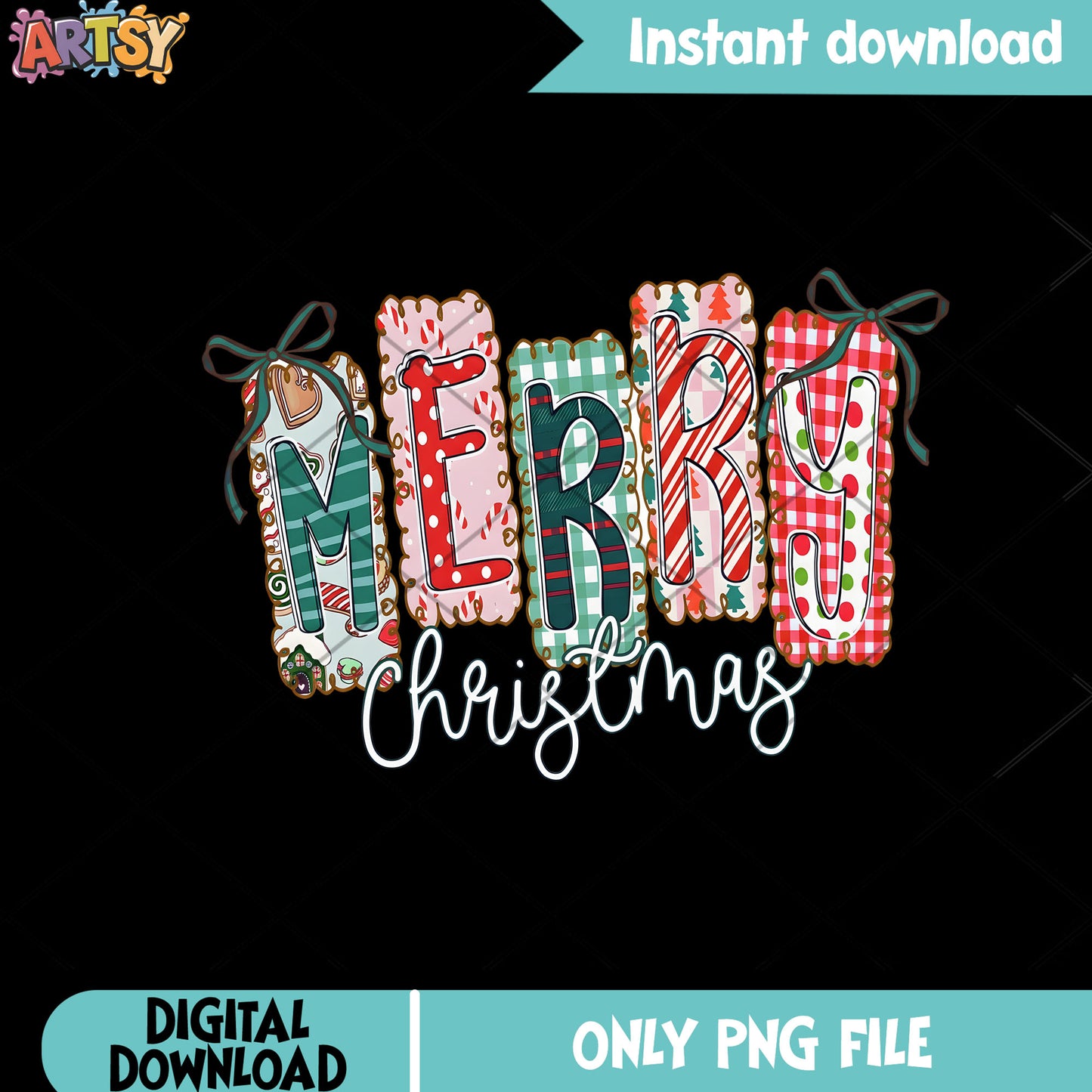 Green bow tie christmas png, heart cookies png, merry christmas png