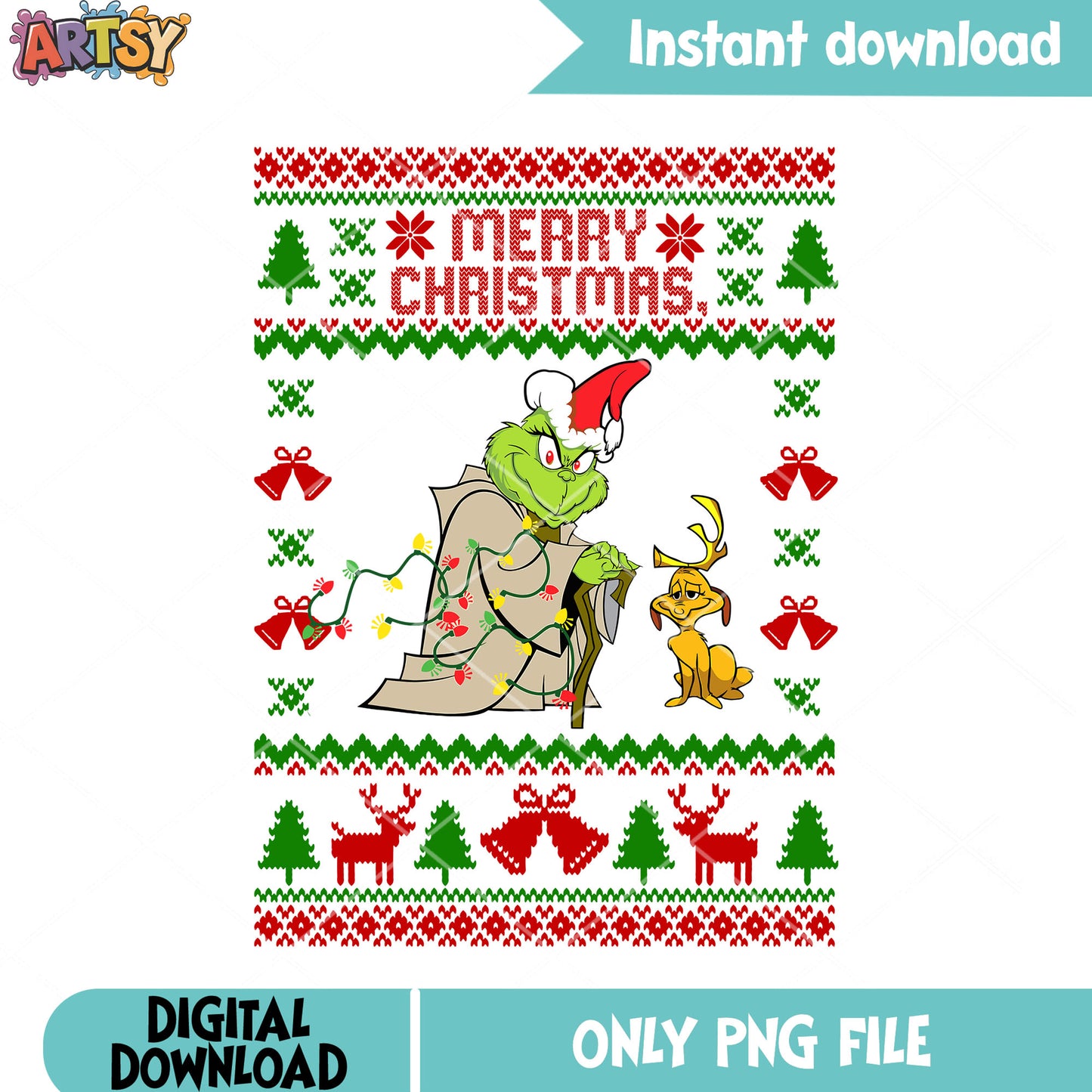 Green grinch the witch png, jingle bell png, the grinch png