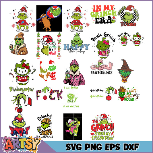 Grinch SVG Bundle 20+ Designs