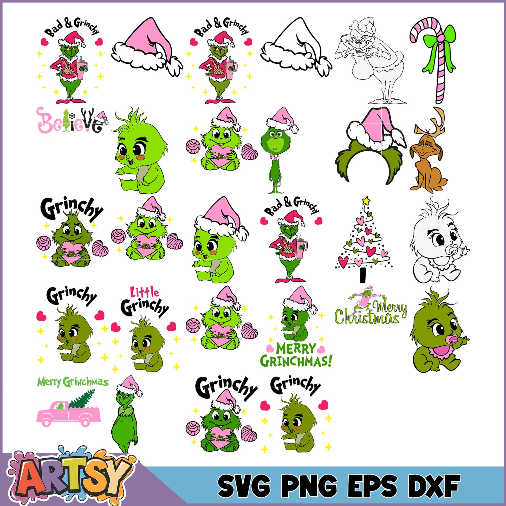 Grinch SVG Bundle Christmas Graphics