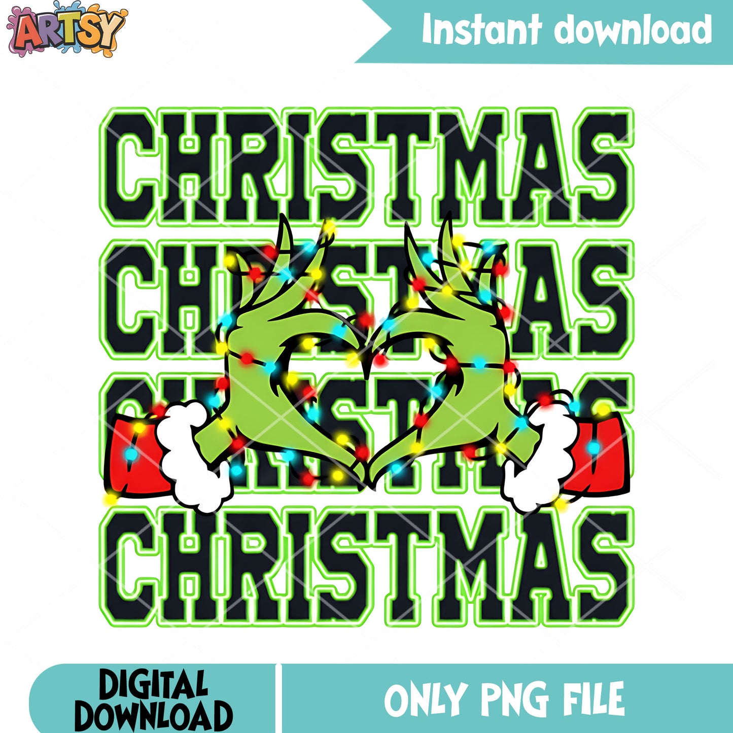 Grinch Santa costume png, the grinch png, christmas stringlight png