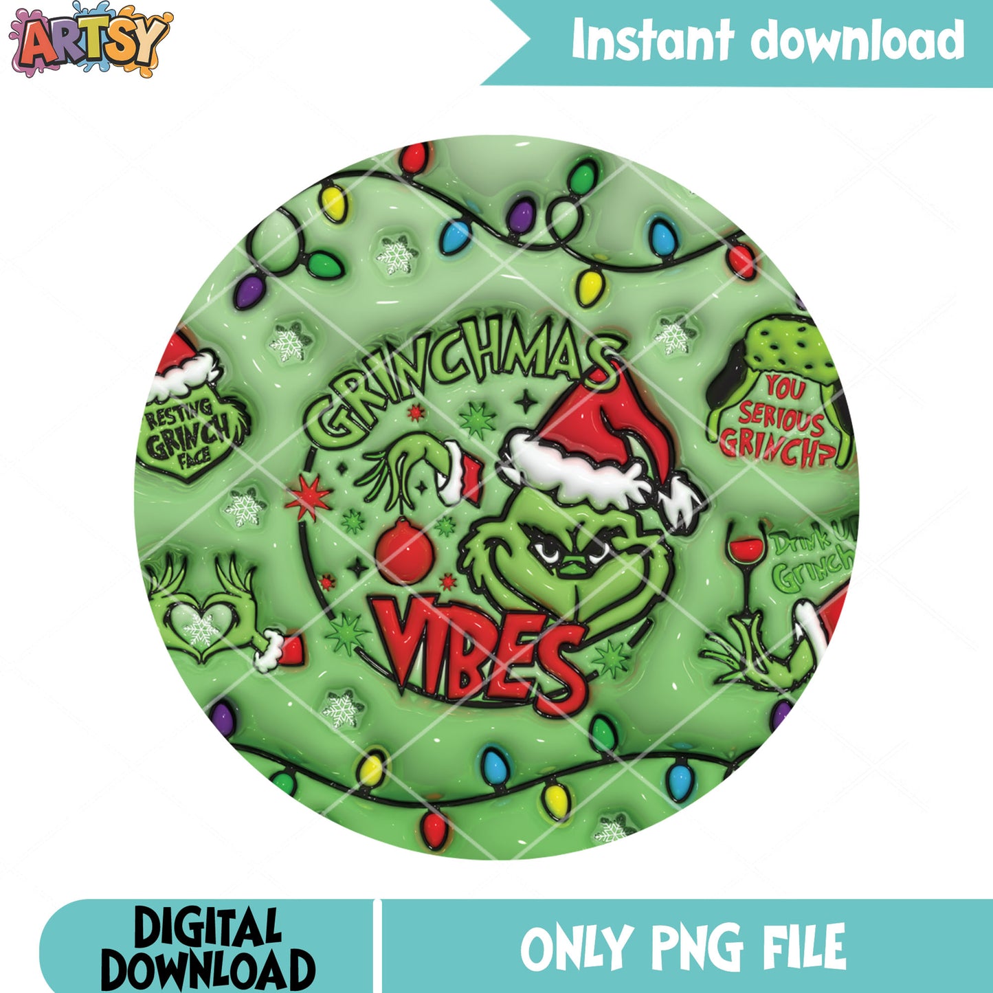 Grinchmas vibes funny png, resting grinch png, green character png