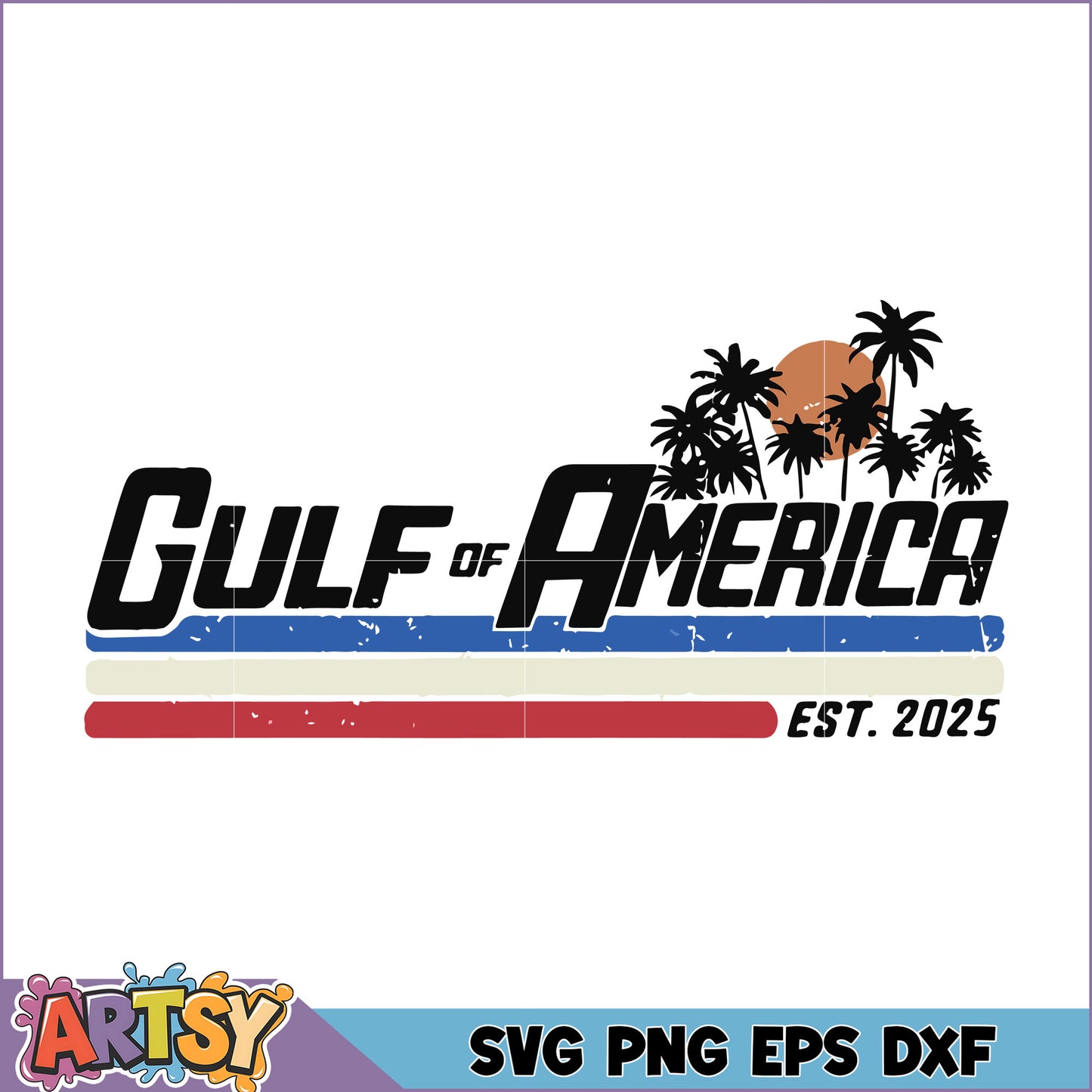 Gulf of America SVG Logo Design