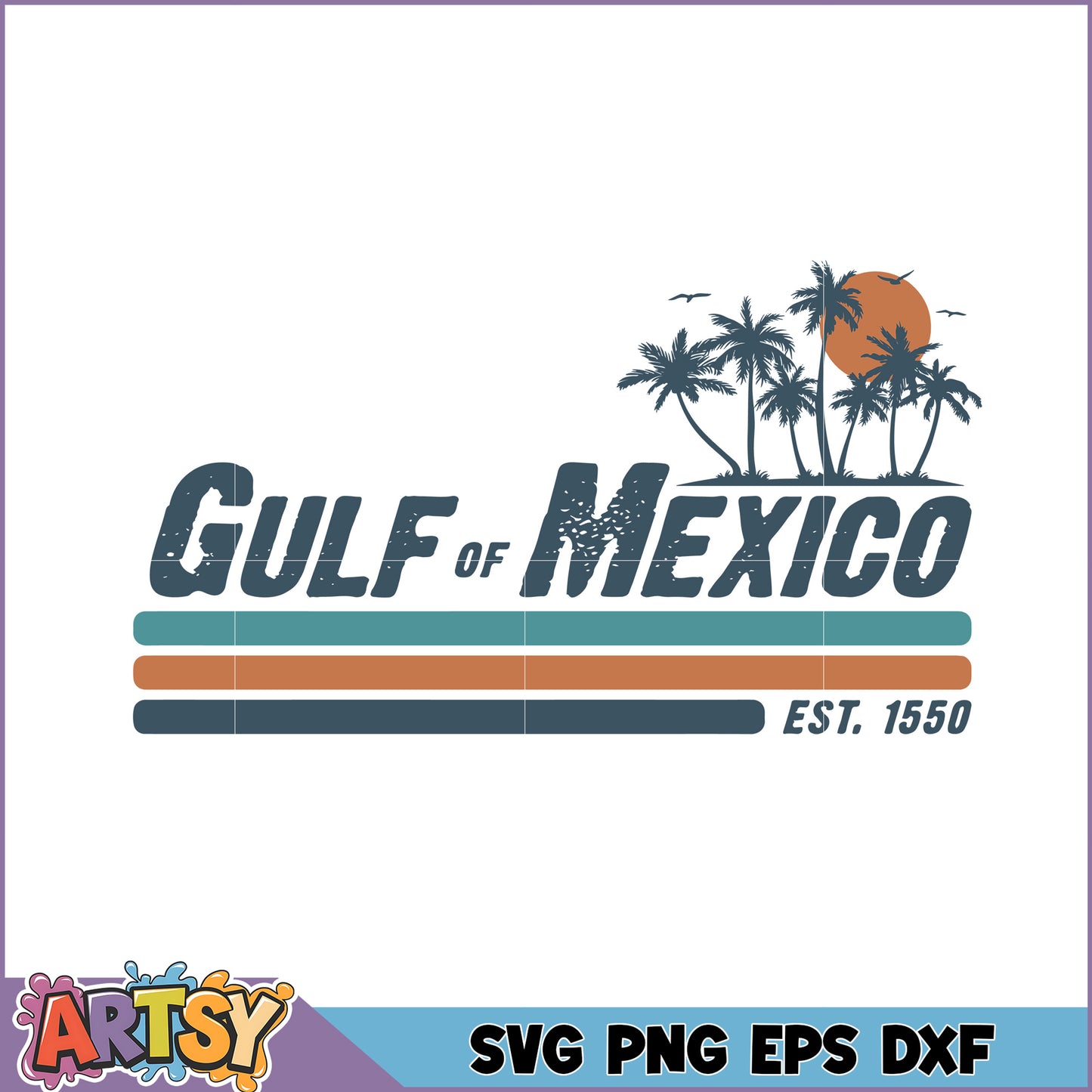 Gulf of Mexico SVG Cut File