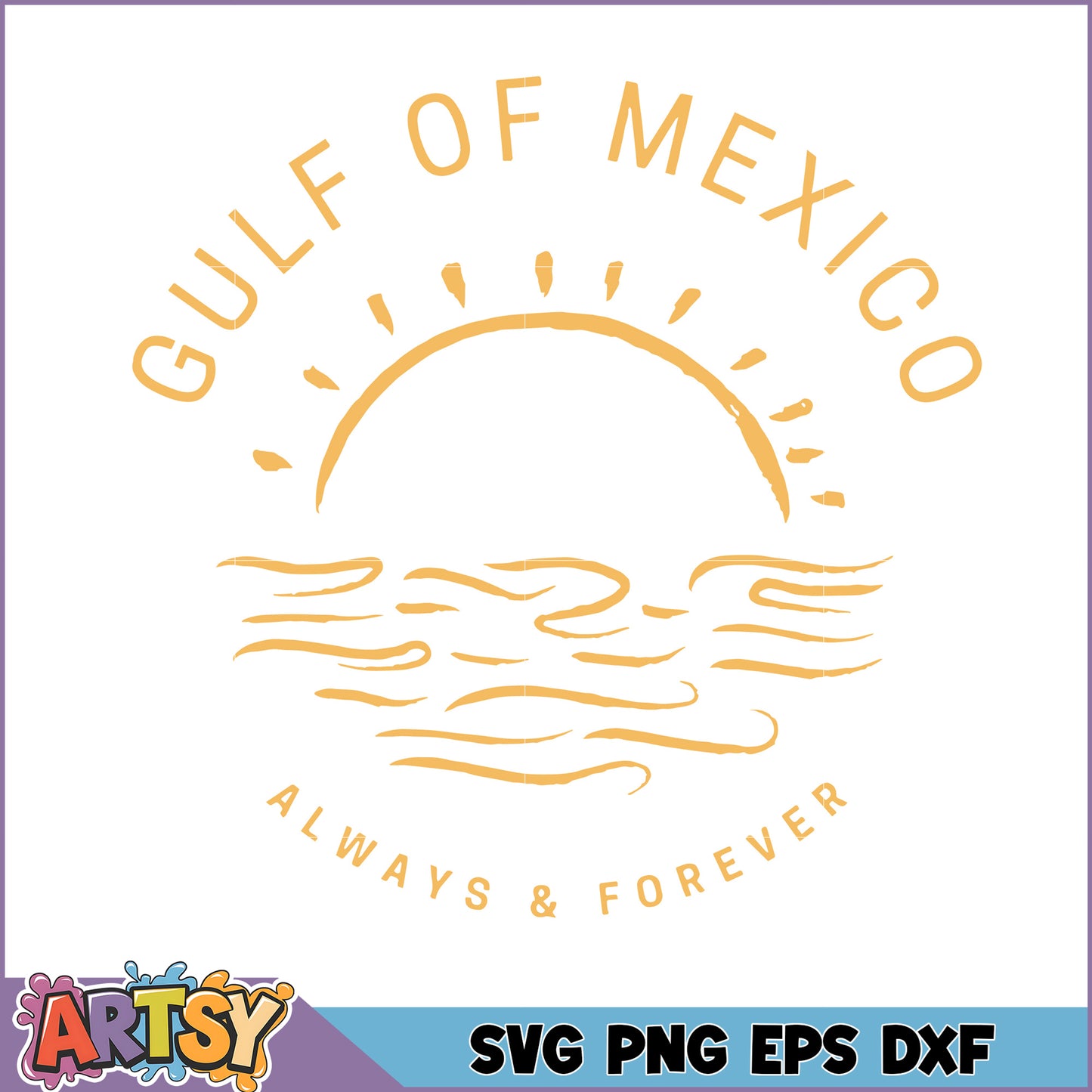 Gulf of Mexico Sunset SVG Cut File