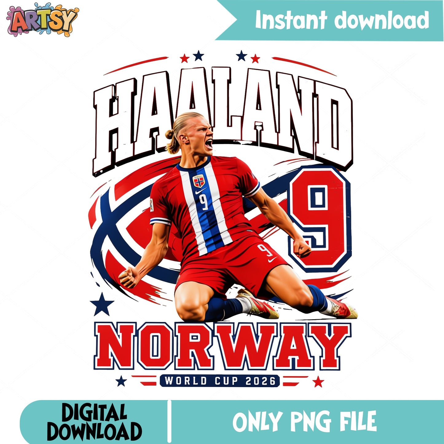 Haaland Norway World Cup 2026 PNG, Soccer Player PNG, Football PNG