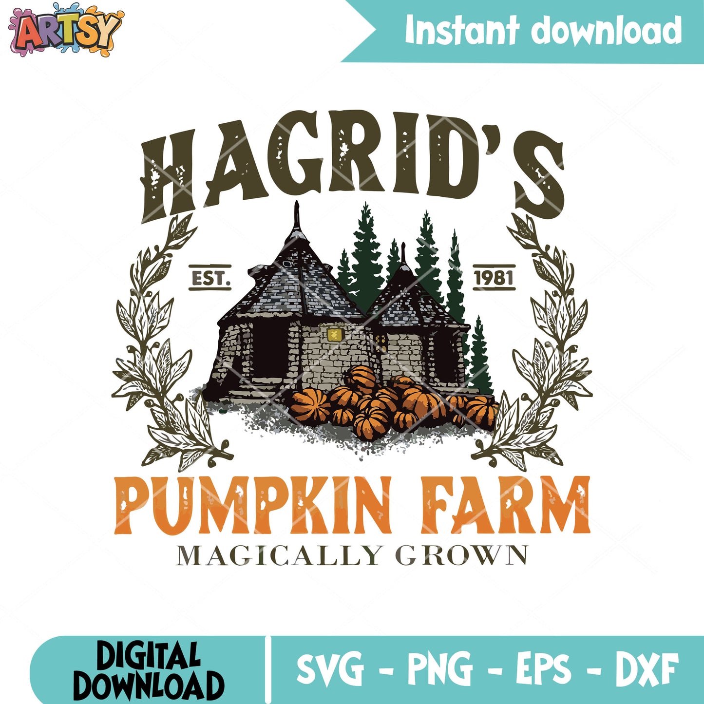Hagrids pumpkin farm svg, pumpkin farm svg, pumpkin vibes svg