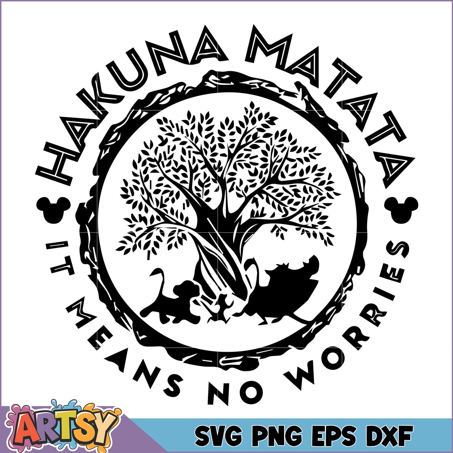 Hakuna Matata SVG Lion King Tree of Life