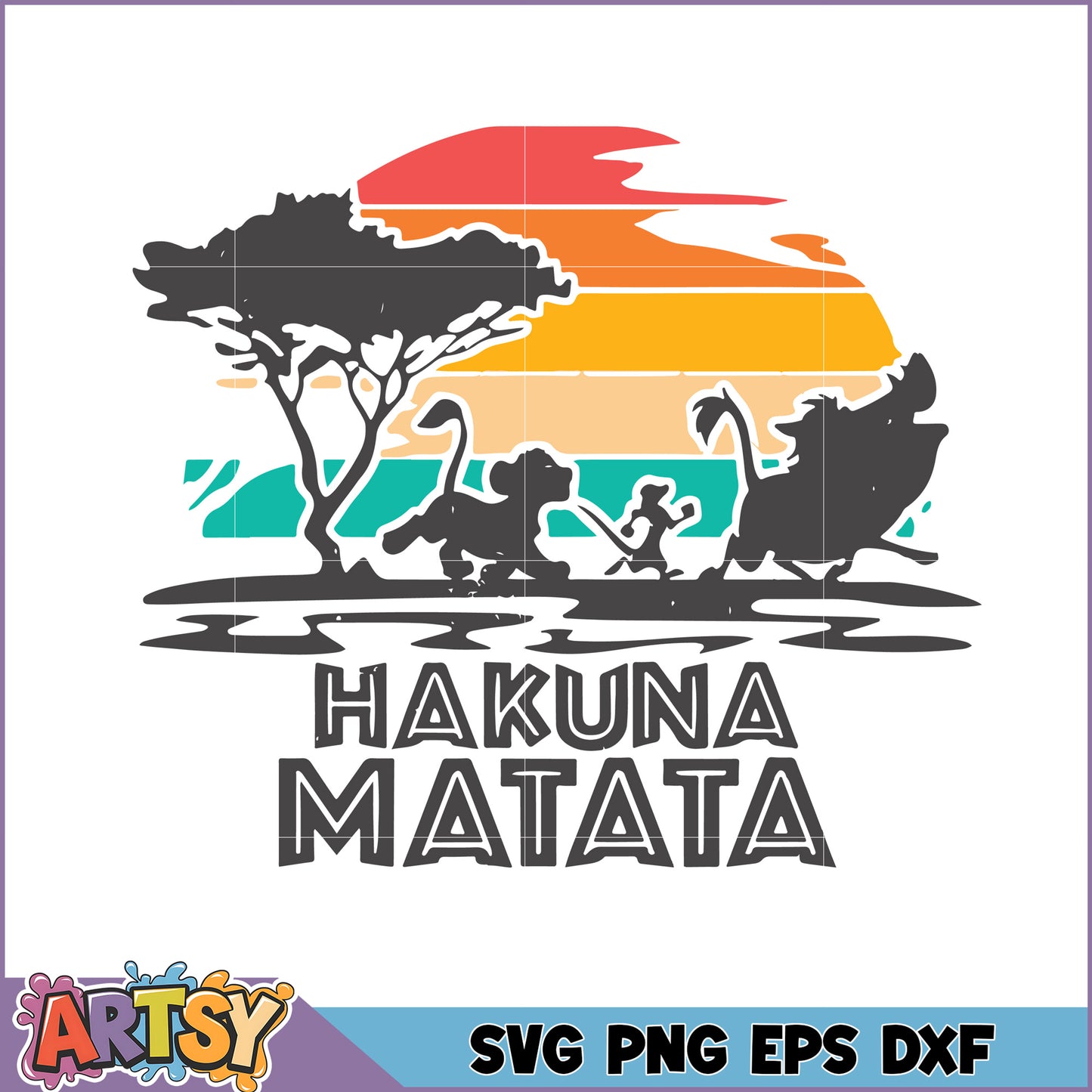 Hakuna Matata SVG Sunset Design