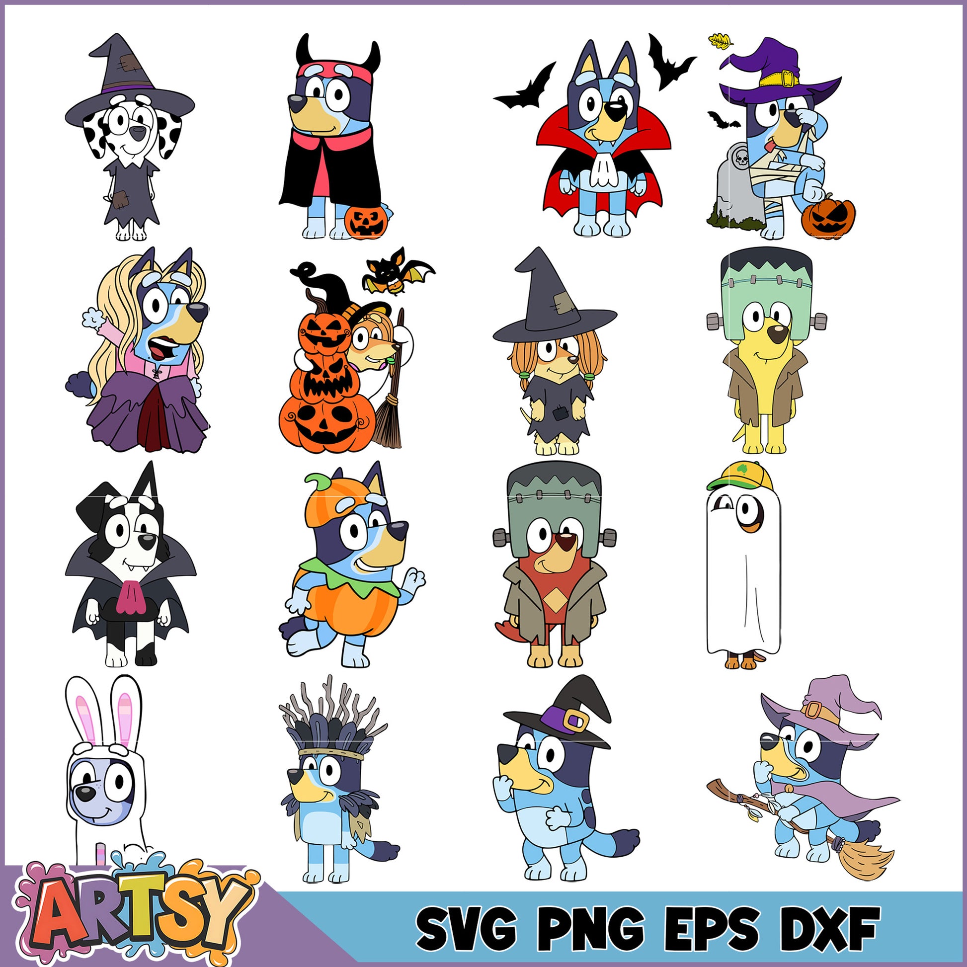Halloween Bluey SVG Bundle