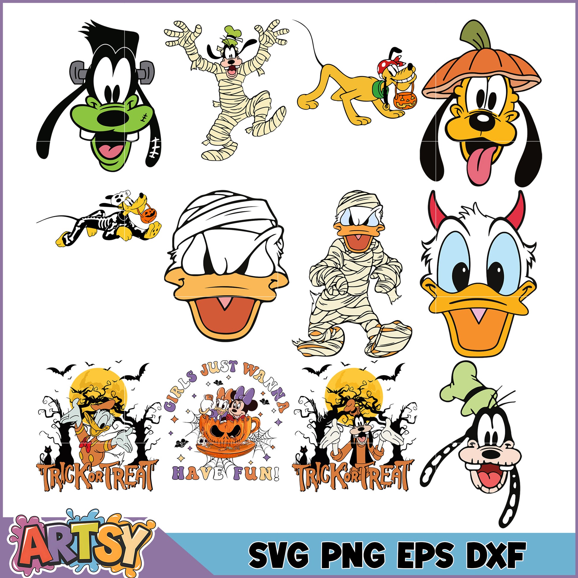 Halloween Cartoon SVG Bundle for Fun Craft Projects