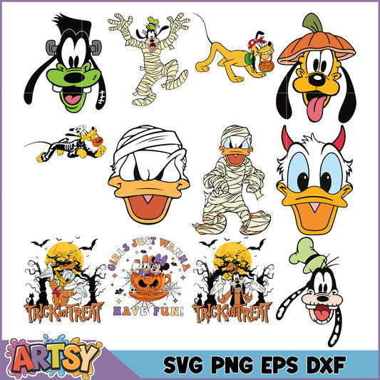 Halloween Cartoon SVG Bundle for Fun Craft Projects