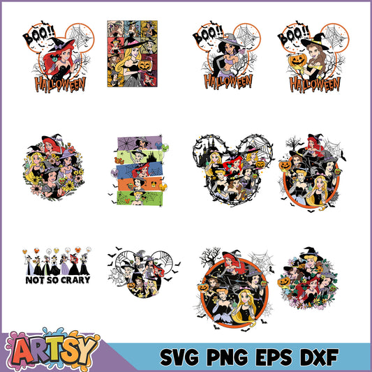 Halloween Disney Princess SVG Bundle