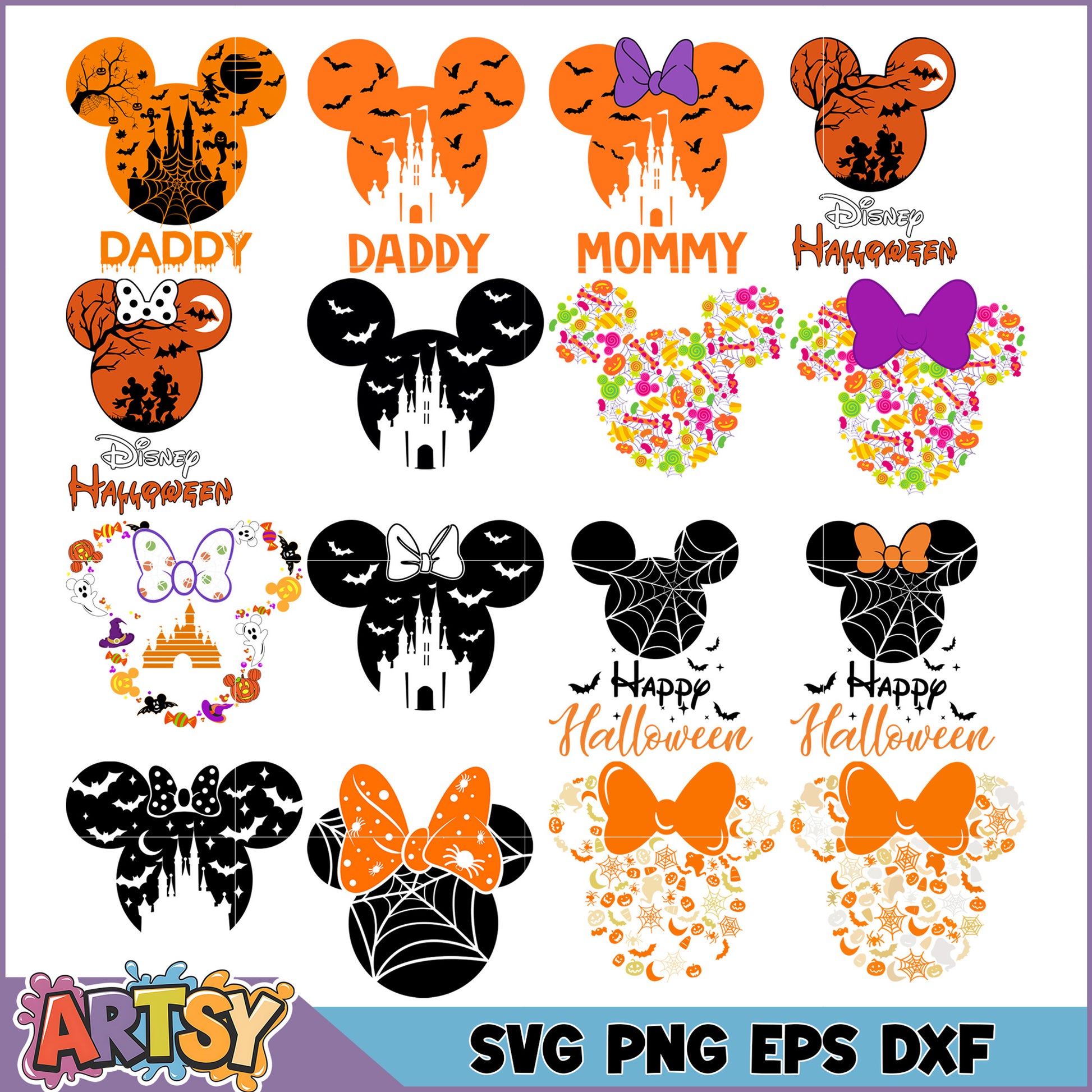 Halloween Disney SVG Bundle for Crafting and Decor