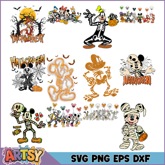 Halloween Mickey SVG Bundle PNG EPS DXF